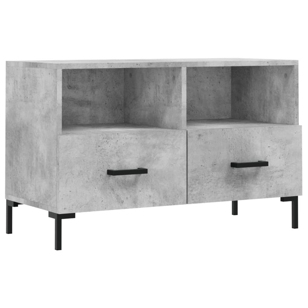 TV Cabinet Concrete Grey 80x36x50 cm Engineered Wood