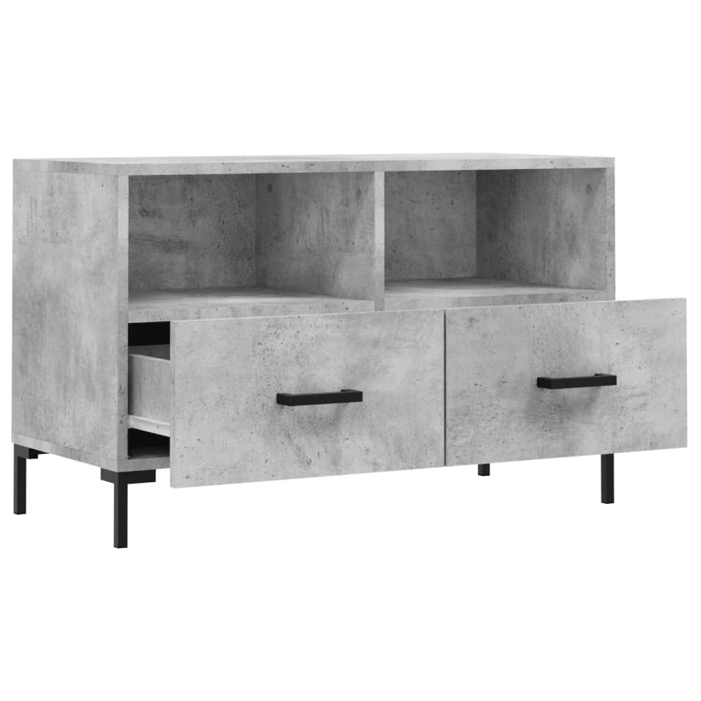 TV Cabinet Concrete Grey 80x36x50 cm Engineered Wood