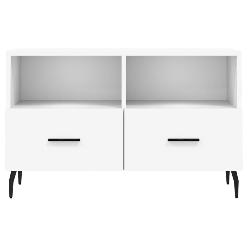 TV Cabinet White 80x36x50 cm Engineered Wood