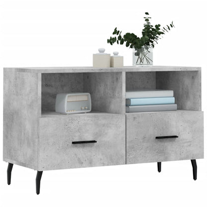 TV Cabinet Concrete Grey 80x36x50 cm Engineered Wood