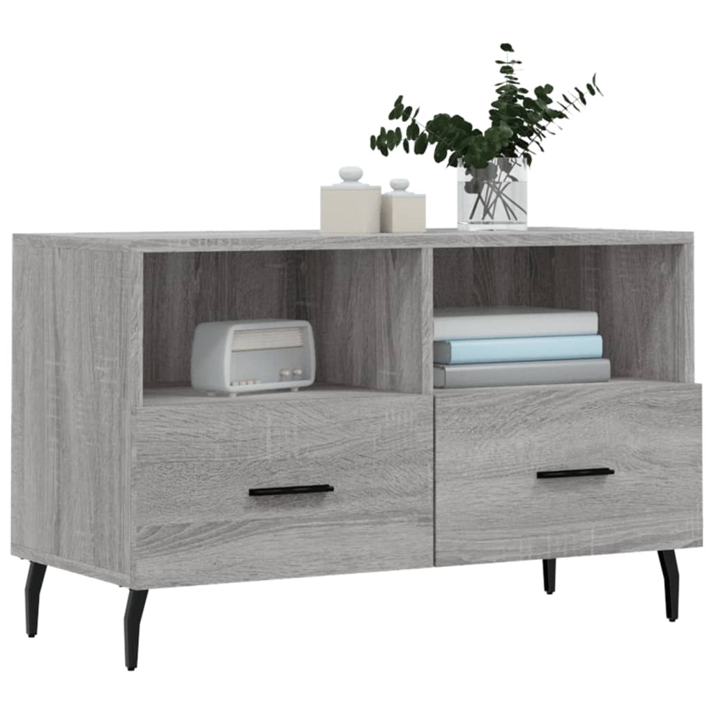 TV Cabinet Grey Sonoma 80x36x50 cm Engineered Wood