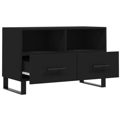 TV Cabinet Black 80x36x50 cm Engineered Wood