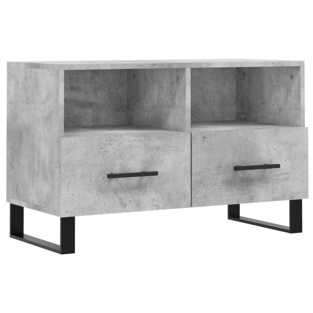 TV Cabinet Concrete Grey 80x36x50 cm Engineered Wood