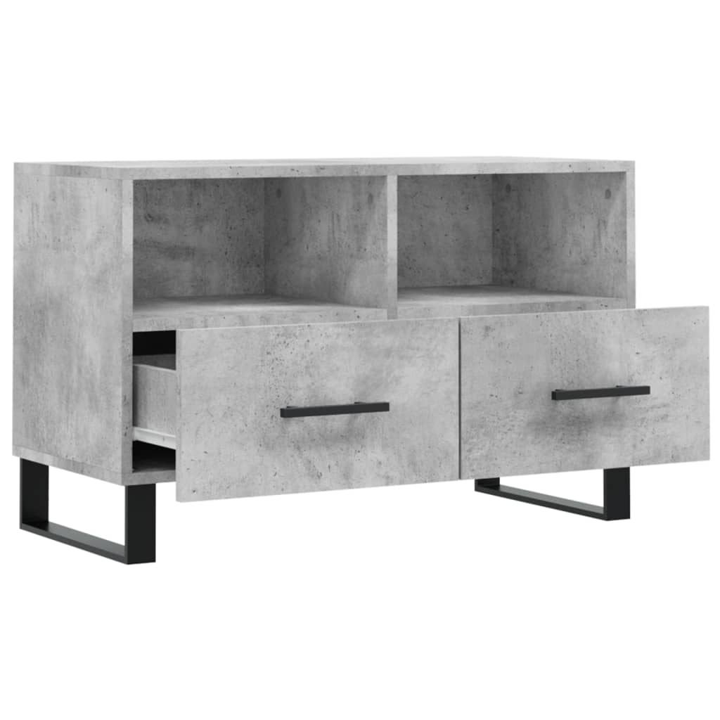 TV Cabinet Concrete Grey 80x36x50 cm Engineered Wood