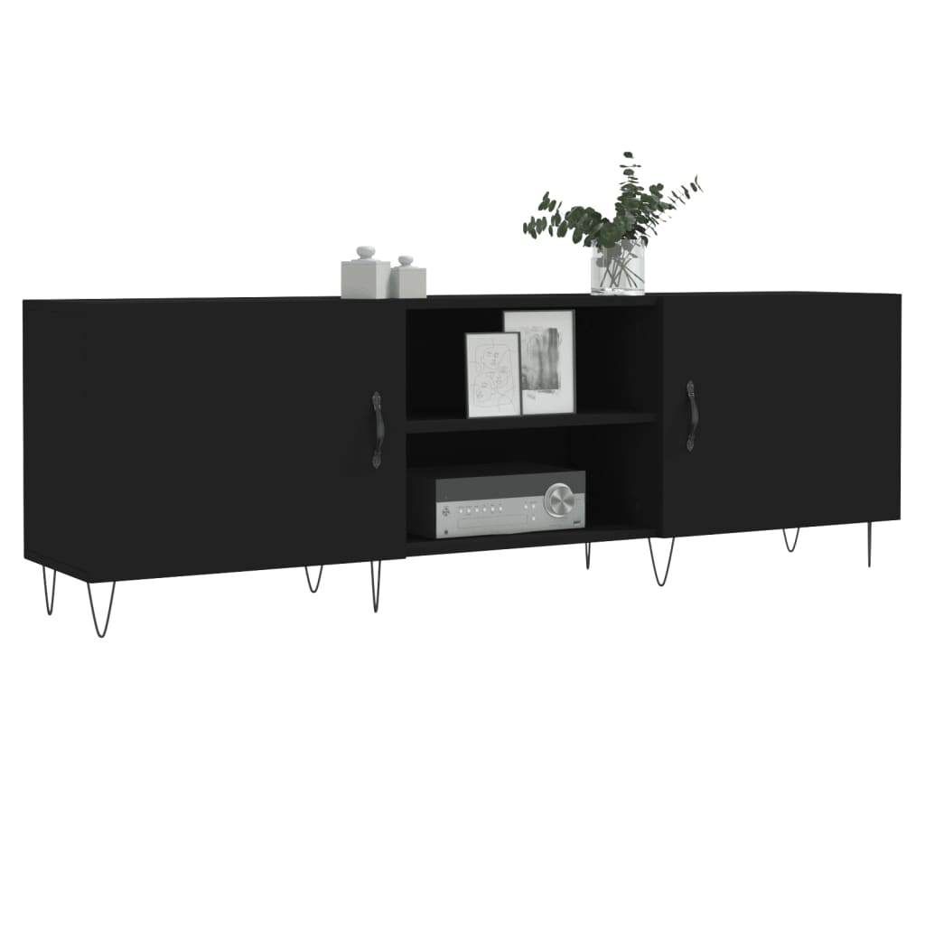 TV Cabinet Black 150x30x50 cm Engineered Wood