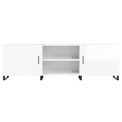 TV Cabinet High Gloss White 150x30x50 cm Engineered Wood