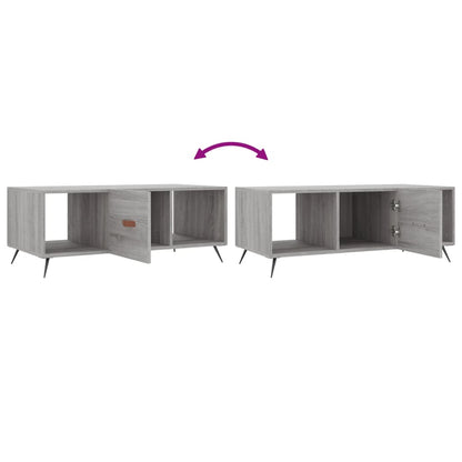 Coffee Table Grey Sonoma 102x50x40 cm Engineered Wood