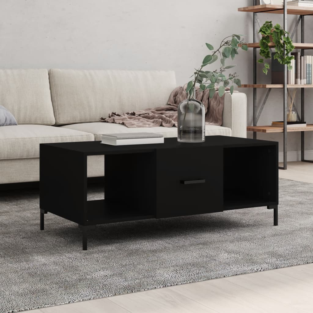 Coffee Table Black 102x50x40 cm Engineered Wood