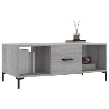 Coffee Table Grey Sonoma 102x50x40 cm Engineered Wood
