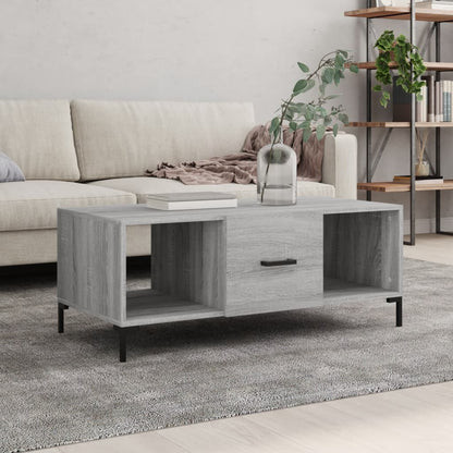 Coffee Table Grey Sonoma 102x50x40 cm Engineered Wood
