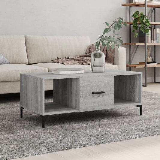 Coffee Table Grey Sonoma 102x50x40 cm Engineered Wood