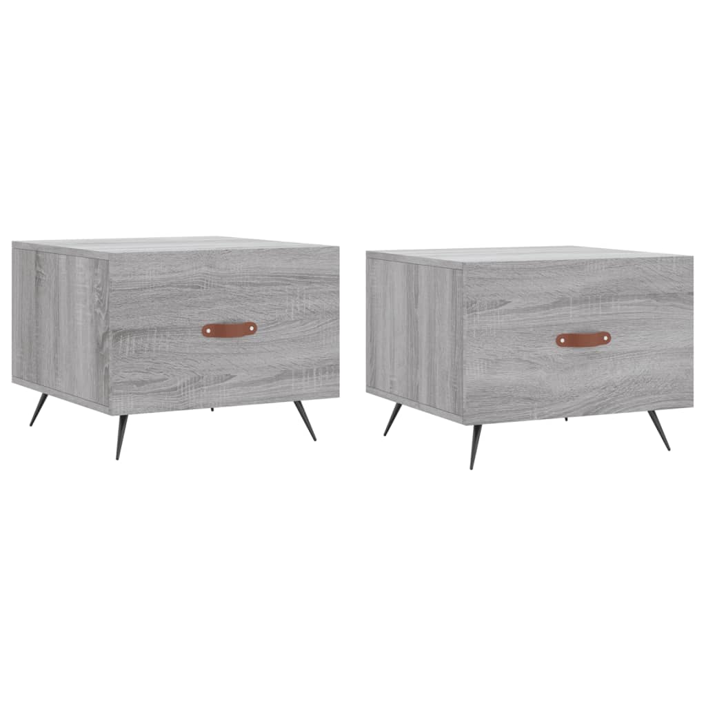 Coffee Tables 2 pcs Grey Sonoma 50x50x40 cm Engineered Wood