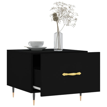 Coffee Tables 2 pcs Black 50x50x40 cm Engineered Wood