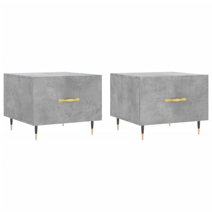 Coffee Tables 2 pcs Concrete Grey 50x50x40 cm Engineered Wood