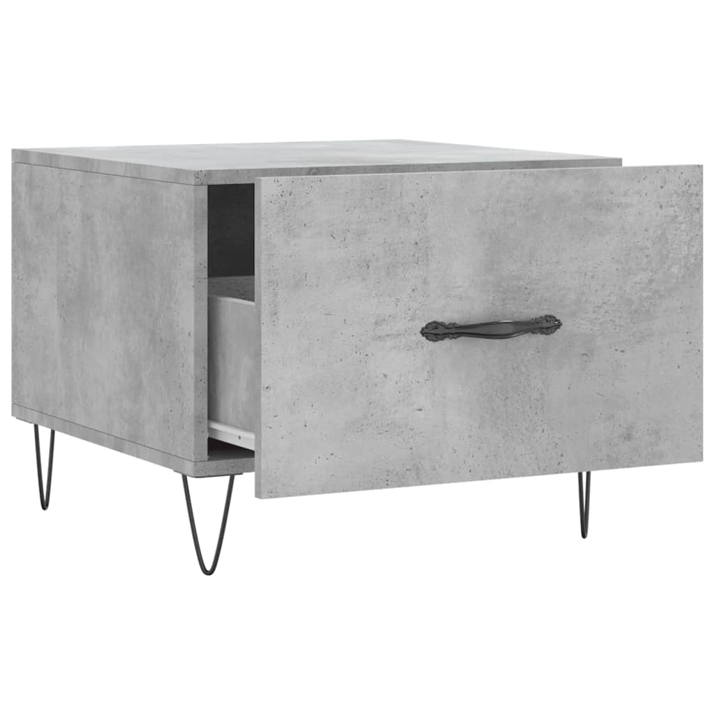 Coffee Tables 2 pcs Concrete Grey 50x50x40 cm Engineered Wood