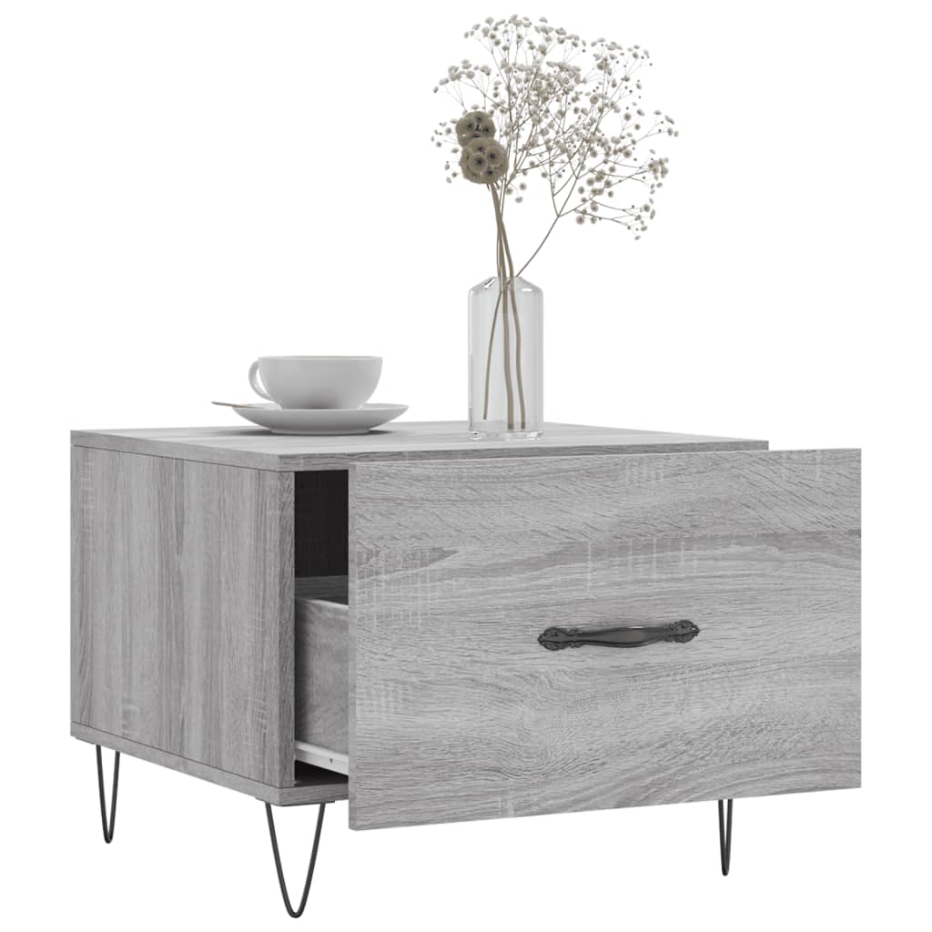 Coffee Table Grey Sonoma 50x50x40 cm Engineered Wood