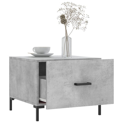 Coffee Table Concrete Grey 50x50x40 cm Engineered Wood