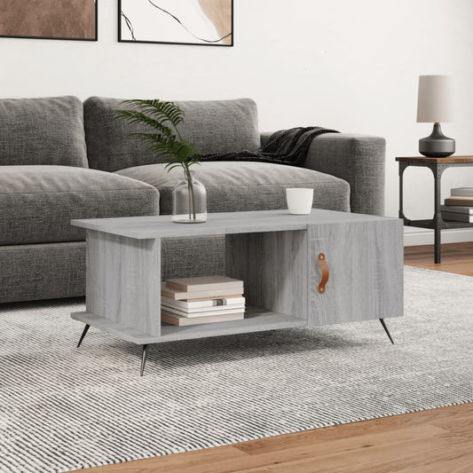 Coffee Table Grey Sonoma 90x50x40 cm Engineered Wood