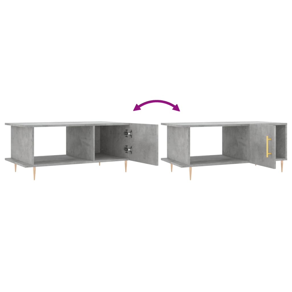 Coffee Table Concrete Grey 90x50x40 cm Engineered Wood