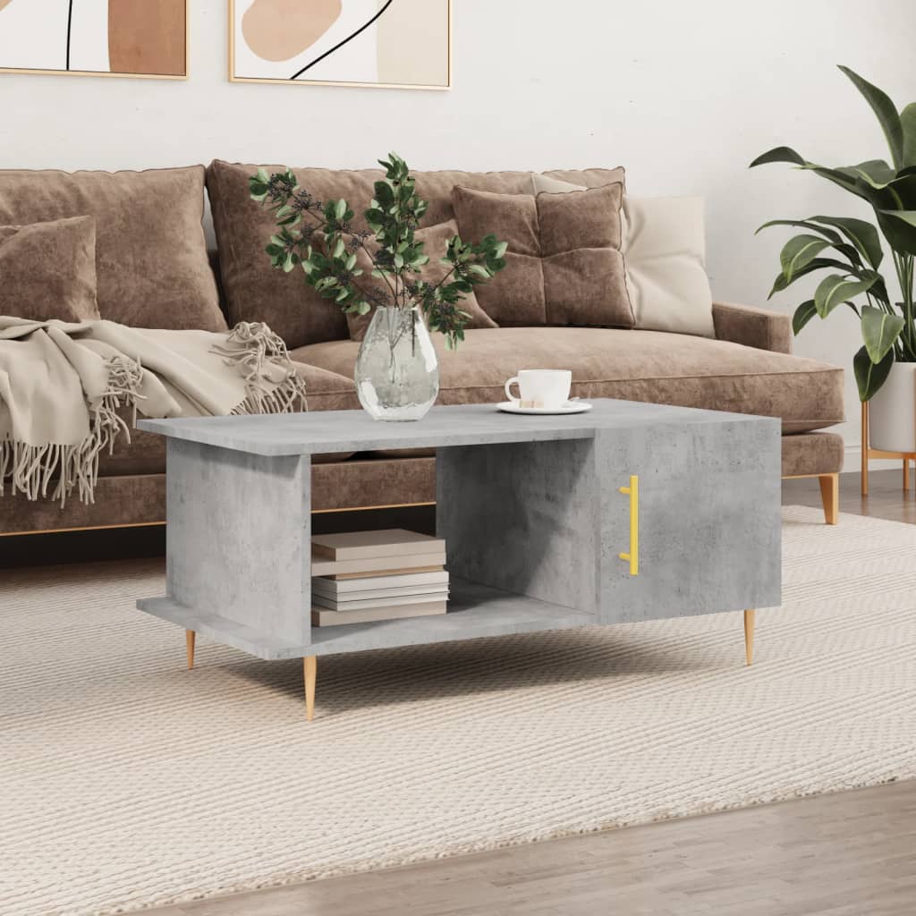Coffee Table Concrete Grey 90x50x40 cm Engineered Wood