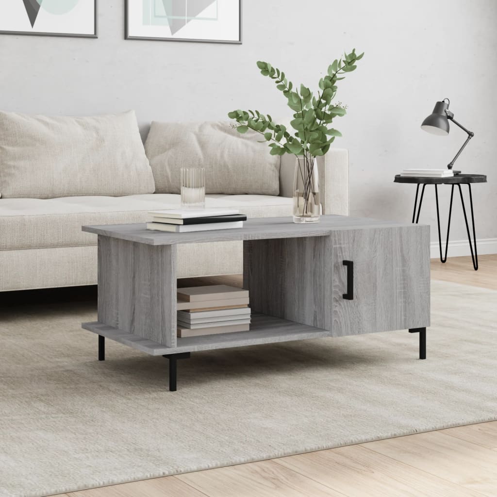 Coffee Table Grey Sonoma 90x50x40 cm Engineered Wood