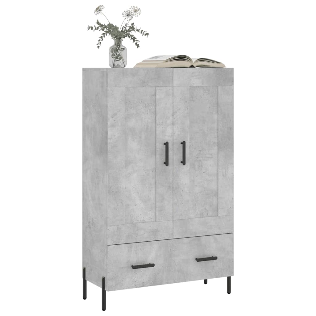 Highboard Concrete Grey 69.5x31x115 cm Engineered Wood