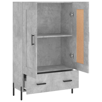 Highboard Concrete Grey 69.5x31x115 cm Engineered Wood