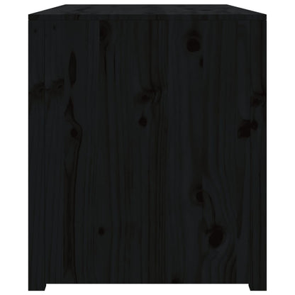 Outdoor Kitchen Cabinet Black 106x55x64 cm Solid Wood Pine