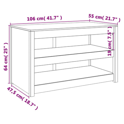 Outdoor Kitchen Cabinet Black 106x55x64 cm Solid Wood Pine