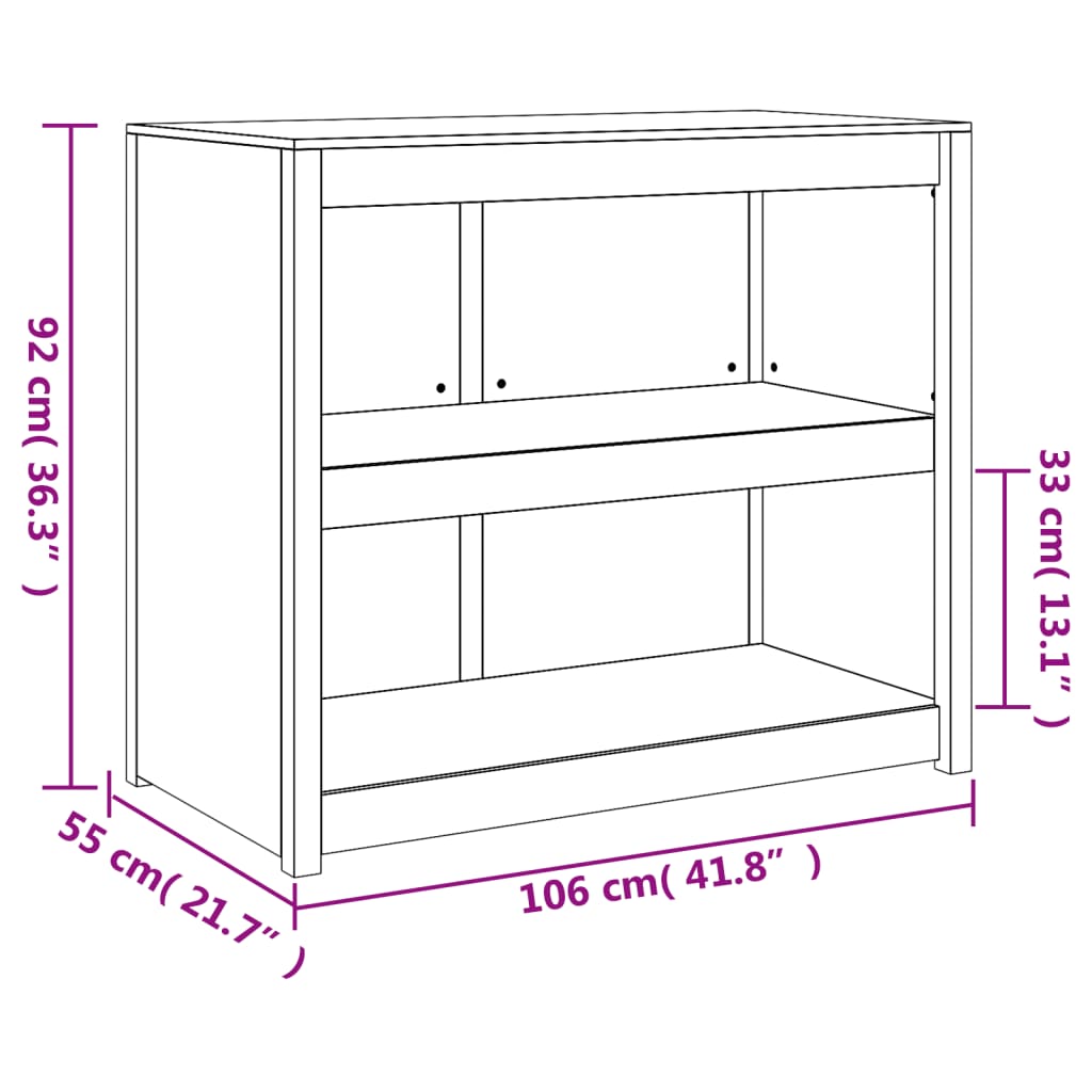 Outdoor Kitchen Cabinet 106x55x92 cm Solid Wood Pine