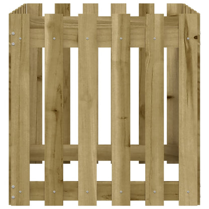 Garden Planter with Fence Design 60x60x60 cm Impregnated Wood Pine