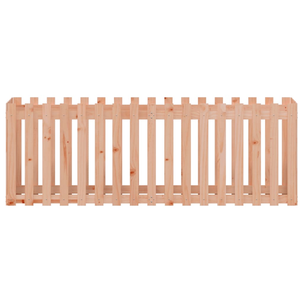 Garden Raised Bed with Fence Design 200x50x70 cm Solid Wood Douglas