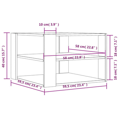 Coffee Table Grey Sonoma 59.5x59.5x40 cm Engineered Wood