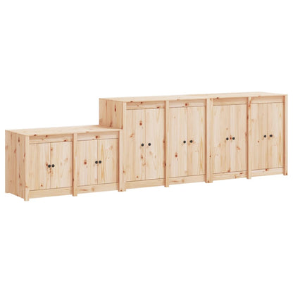 Outdoor Kitchen Cabinets 3 pcs Solid Wood Pine