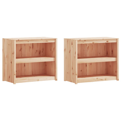 Outdoor Kitchen Cabinets 2 pcs Solid Wood Pine