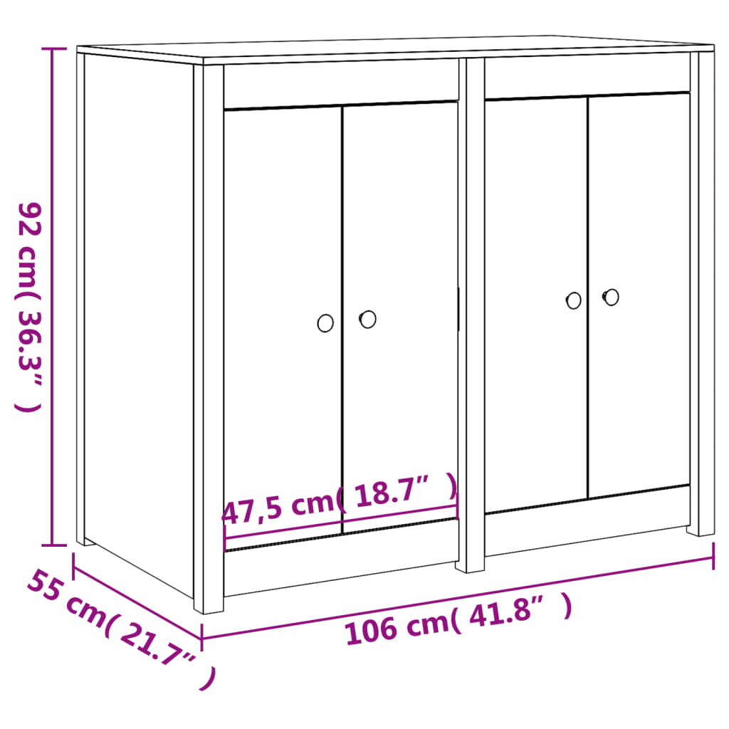 Outdoor Kitchen Cabinet Solid Wood Pine