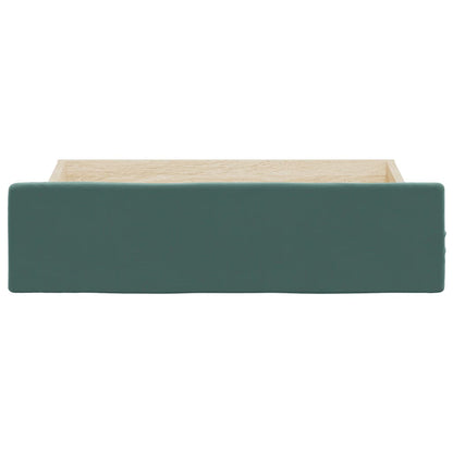 Bed Drawers 2 pcs Dark Green Engineered Wood and Velvet