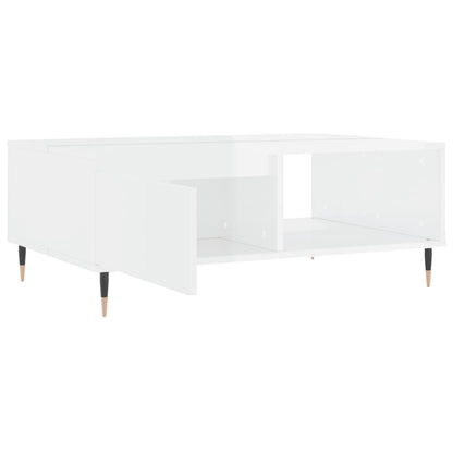 Coffee Table High Gloss White 90x60x35 cm Engineered Wood