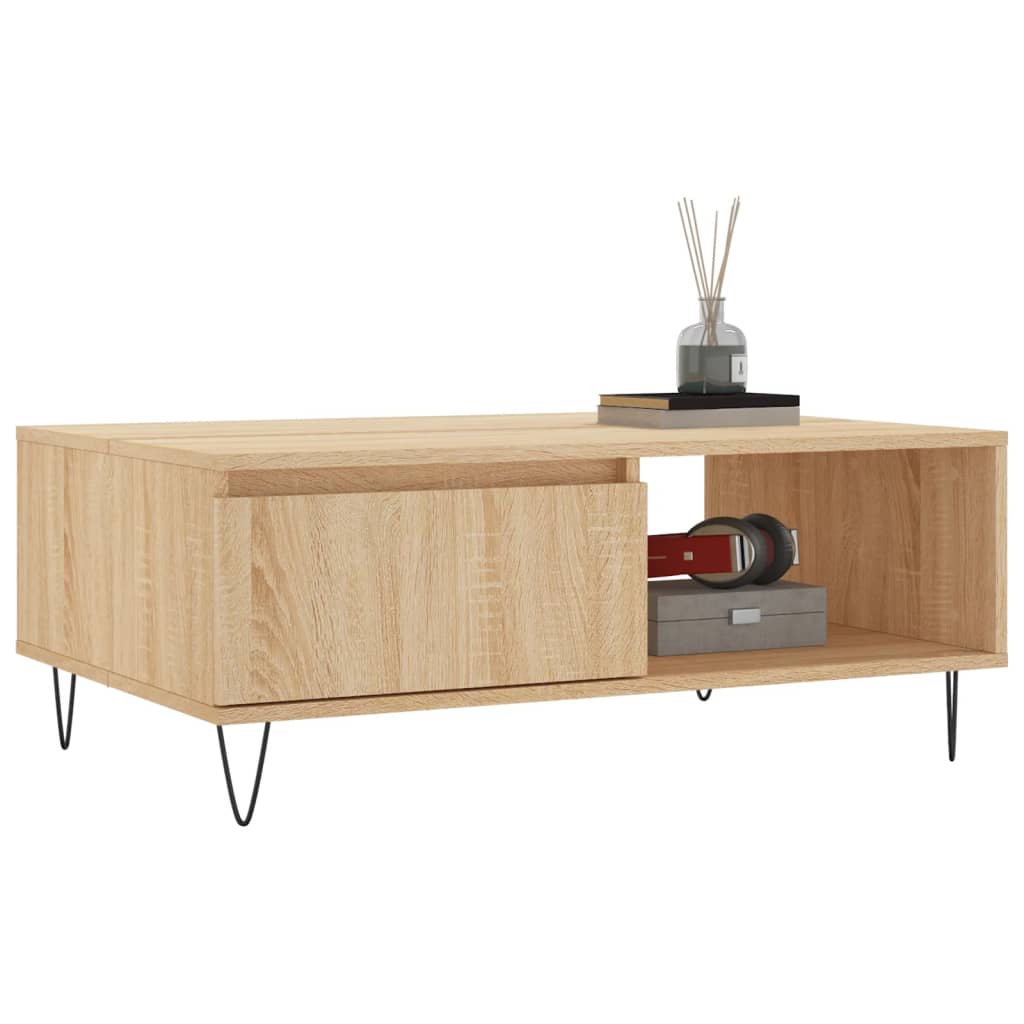 Coffee Table Sonoma Oak 90x60x35 cm Engineered Wood