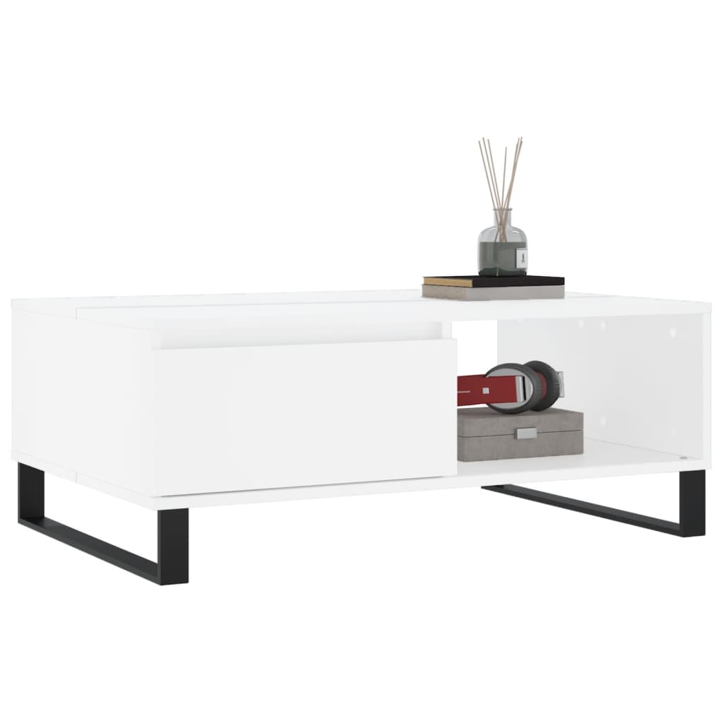 Coffee Table White 90x60x35 cm Engineered Wood