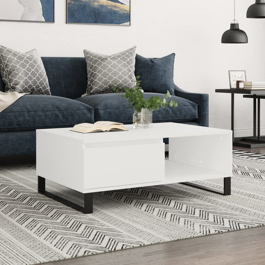 Coffee Table White 90x60x35 cm Engineered Wood