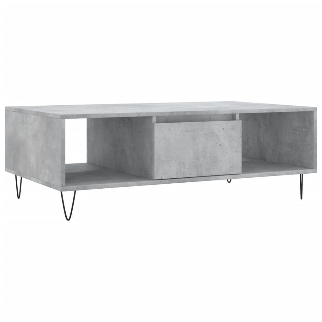 Coffee Table Concrete Grey 104x60x35 cm Engineered Wood