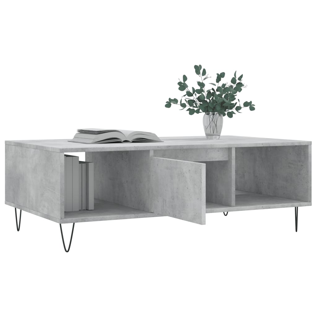 Coffee Table Concrete Grey 104x60x35 cm Engineered Wood