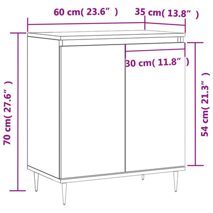 Sideboard Smoked Oak 60x35x70 cm Engineered Wood