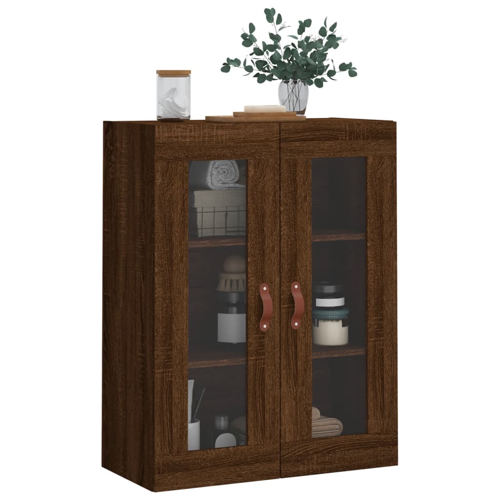 Wall Mounted Cabinet Brown Oak 69.5x34x90 cm