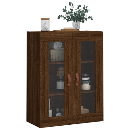 Wall Mounted Cabinet Brown Oak 69.5x34x90 cm
