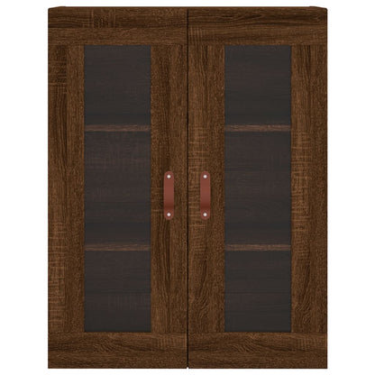 Wall Mounted Cabinet Brown Oak 69.5x34x90 cm