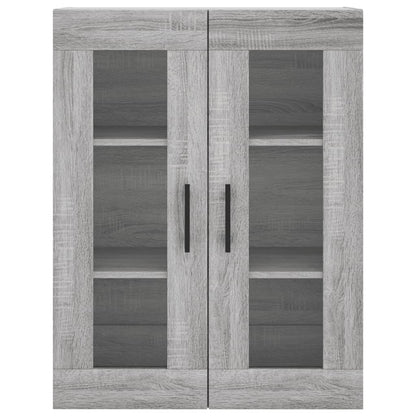 Wall Mounted Cabinet Grey Sonoma 69.5x34x90 cm