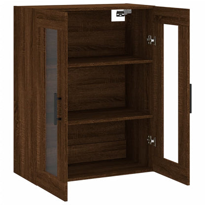 Wall Mounted Cabinet Brown Oak 69.5x34x90 cm