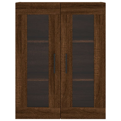 Wall Mounted Cabinet Brown Oak 69.5x34x90 cm